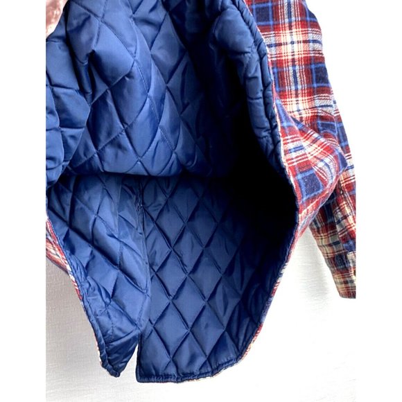 Vintage Ryan Keith Mens Quilted Flannel Button Up Shirt Red Sz:M. 90’s Grunge - Picture 5 of 9